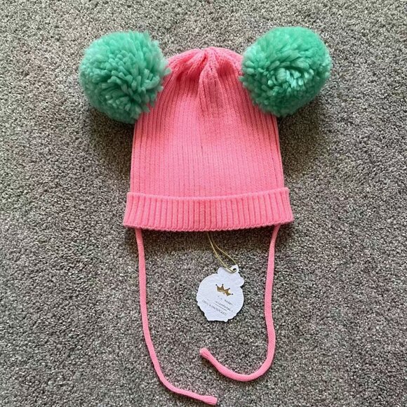 Unbranded Other - Kids Beanie Double Pom Leopard Winter Hats Toddler Pink Ages 4-8